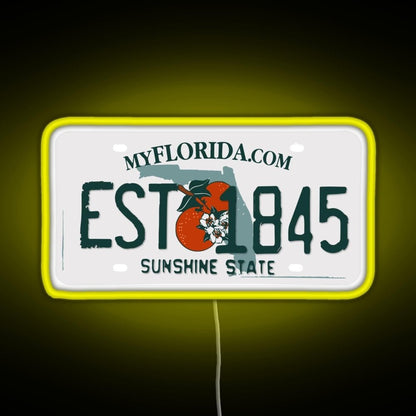 Florida Est 1845 Rgb Neon Sign - Shineneon
