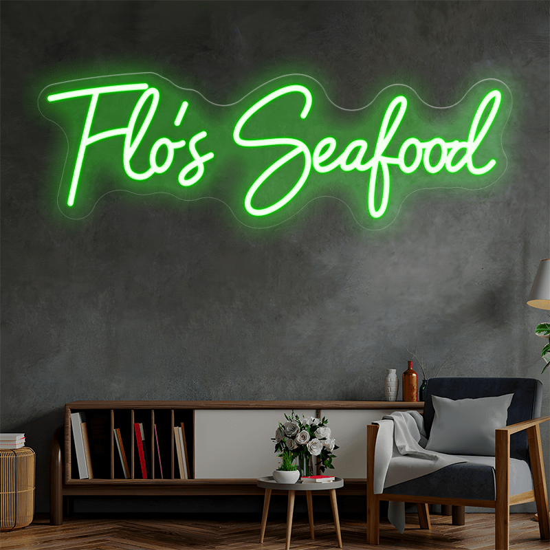 Flo's Seafood Custom Neon Sign - Shineneon