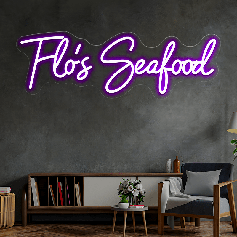 Flo's Seafood Custom Neon Sign - Shineneon