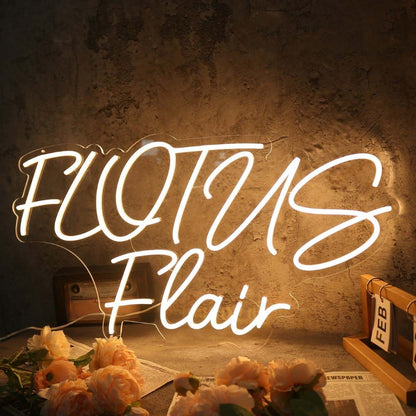 Flotus Flair Yellow Led Neon Sign - Shineneon
