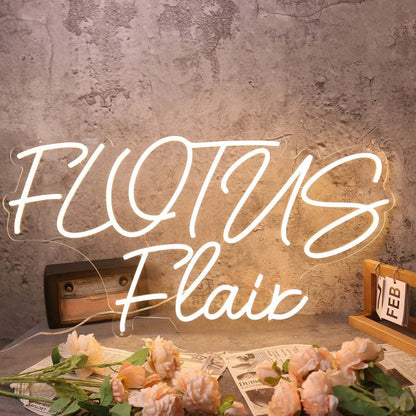 Flotus Flair Yellow Led Neon Sign - Shineneon