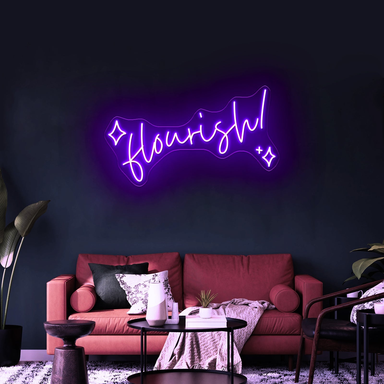 Flourish Artwork Personalized Light Up Sign - Shineneon