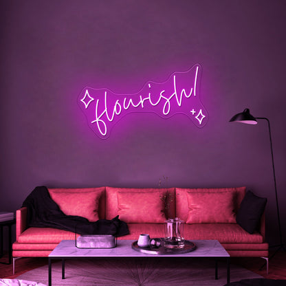 Flourish Artwork Personalized Light Up Sign - Shineneon