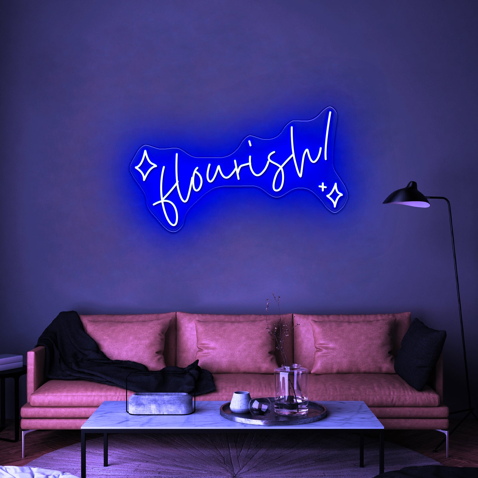 Flourish Artwork Personalized Light Up Sign