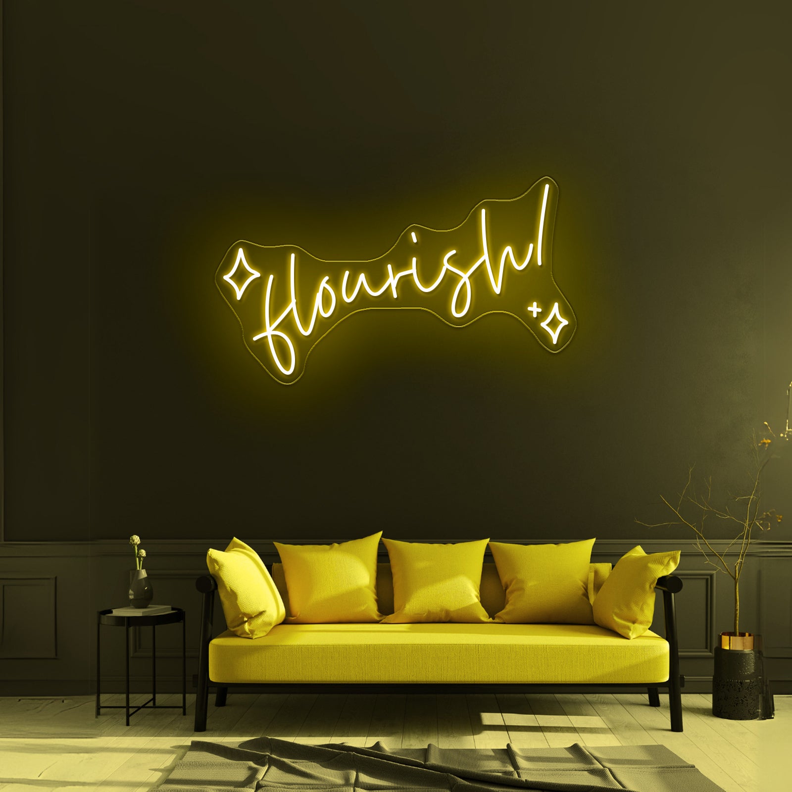 Flourish Artwork Personalized Light Up Sign
