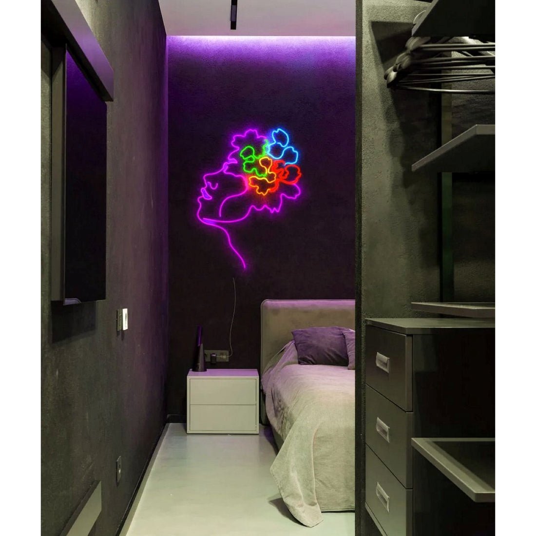Flower Face Led Sign Business Neon Sign - Shineneon