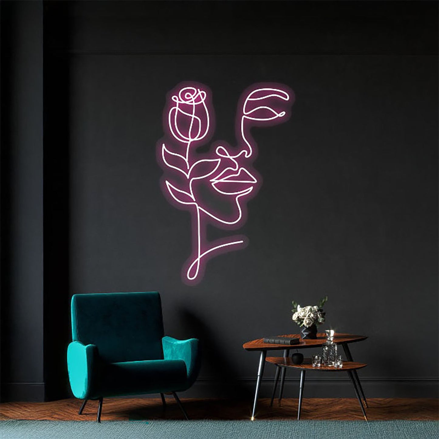 Flower Head Neon Signs Neon Lights For Wall