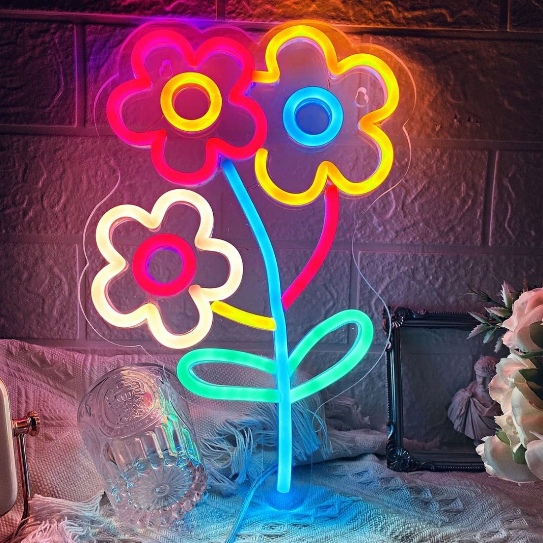 Flower Led Sign Business Neon Signs Wall Art - Shineneon