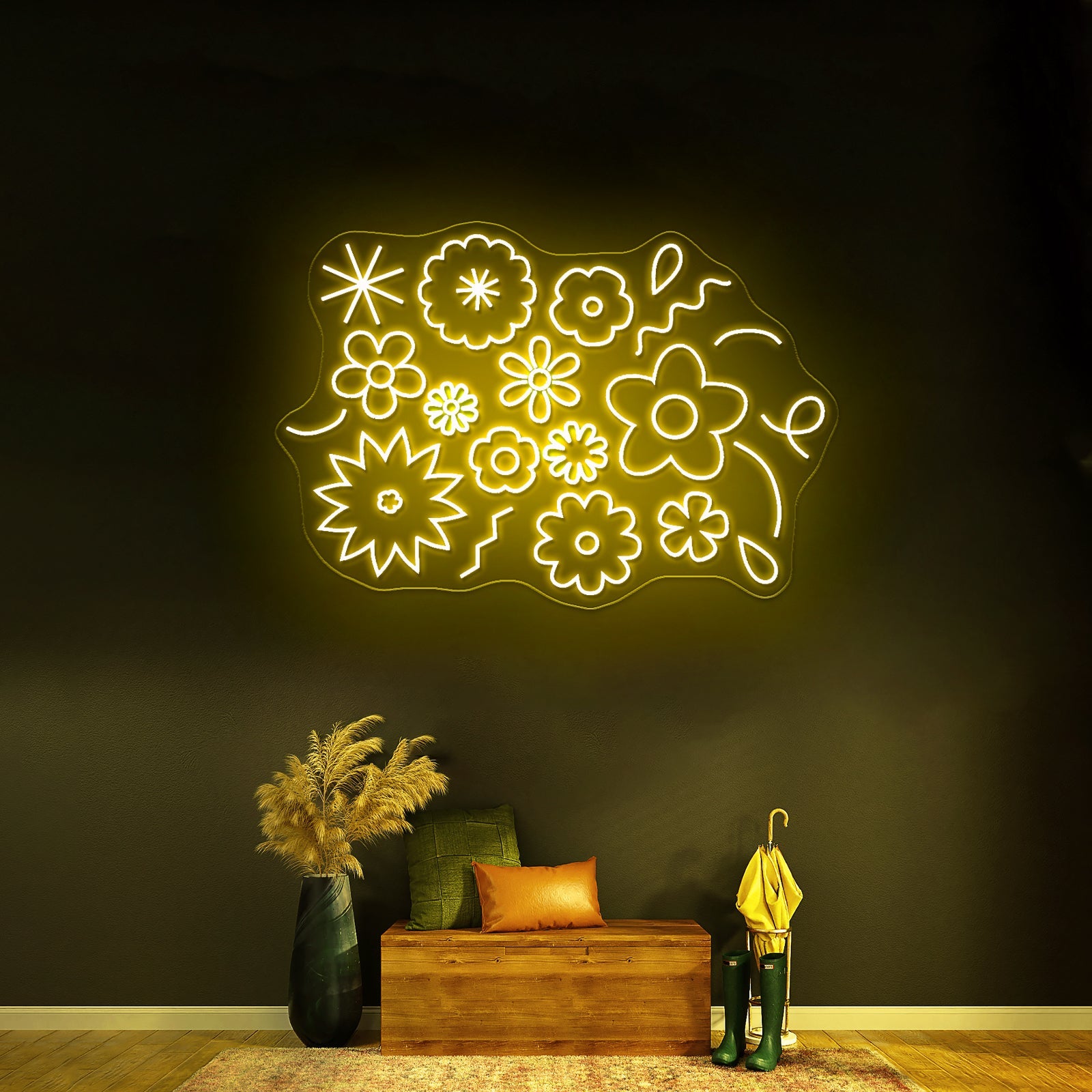 Flower Power Aesthetic Neon Signs Large Led Signs - Shineneon