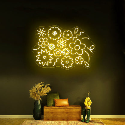 Flower Power Aesthetic Neon Signs Large Led Signs - Shineneon