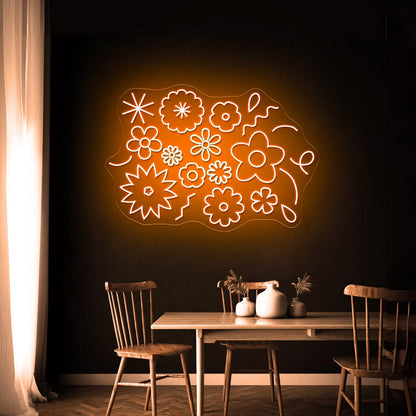 Flower Power Aesthetic Neon Signs Large Led Signs - Shineneon