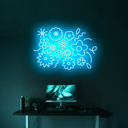 Flower Power Aesthetic Neon Signs Large Led Signs