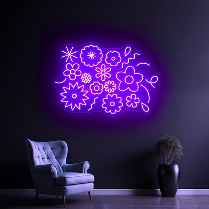 Flower Power Aesthetic Neon Signs Large Led Signs