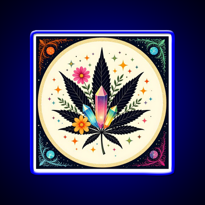 Flower Power Hemp Inspired Green Leaf Led Neon Sign Rgb Color - LED neon sign view 5