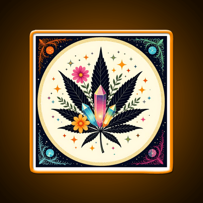Flower Power Hemp Inspired Green Leaf Led Neon Sign Rgb Color - Shineneon