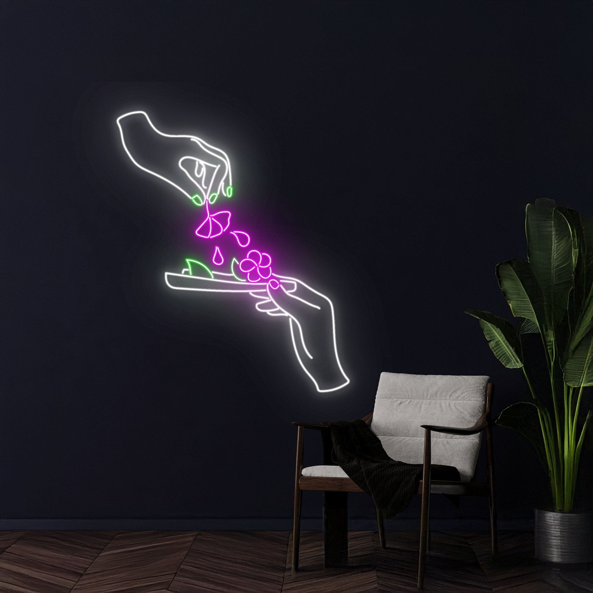 Flower Roll Joint Hand Led Sign - Shineneon