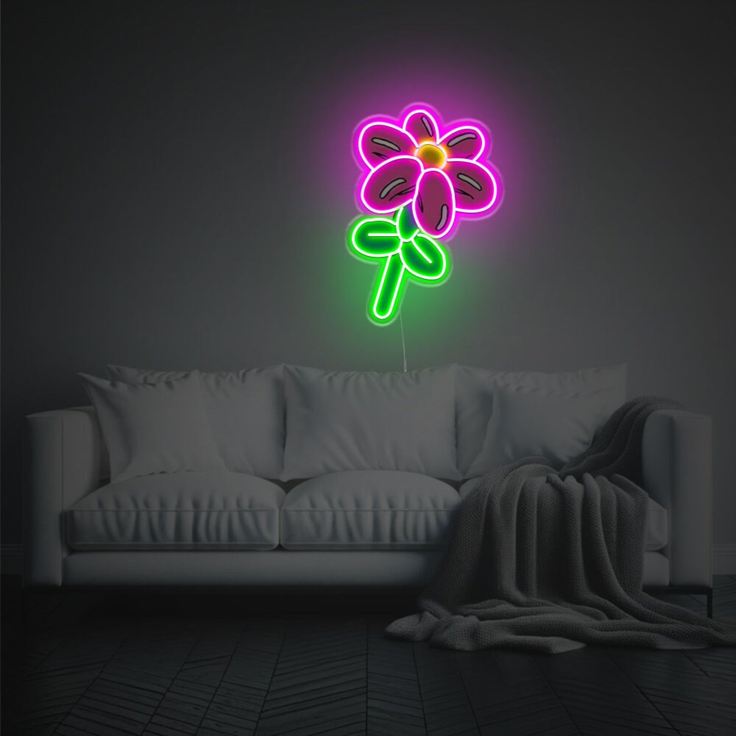 Flower-Shaped Balloon Led Neon Acrylic Artwork | Shineneon