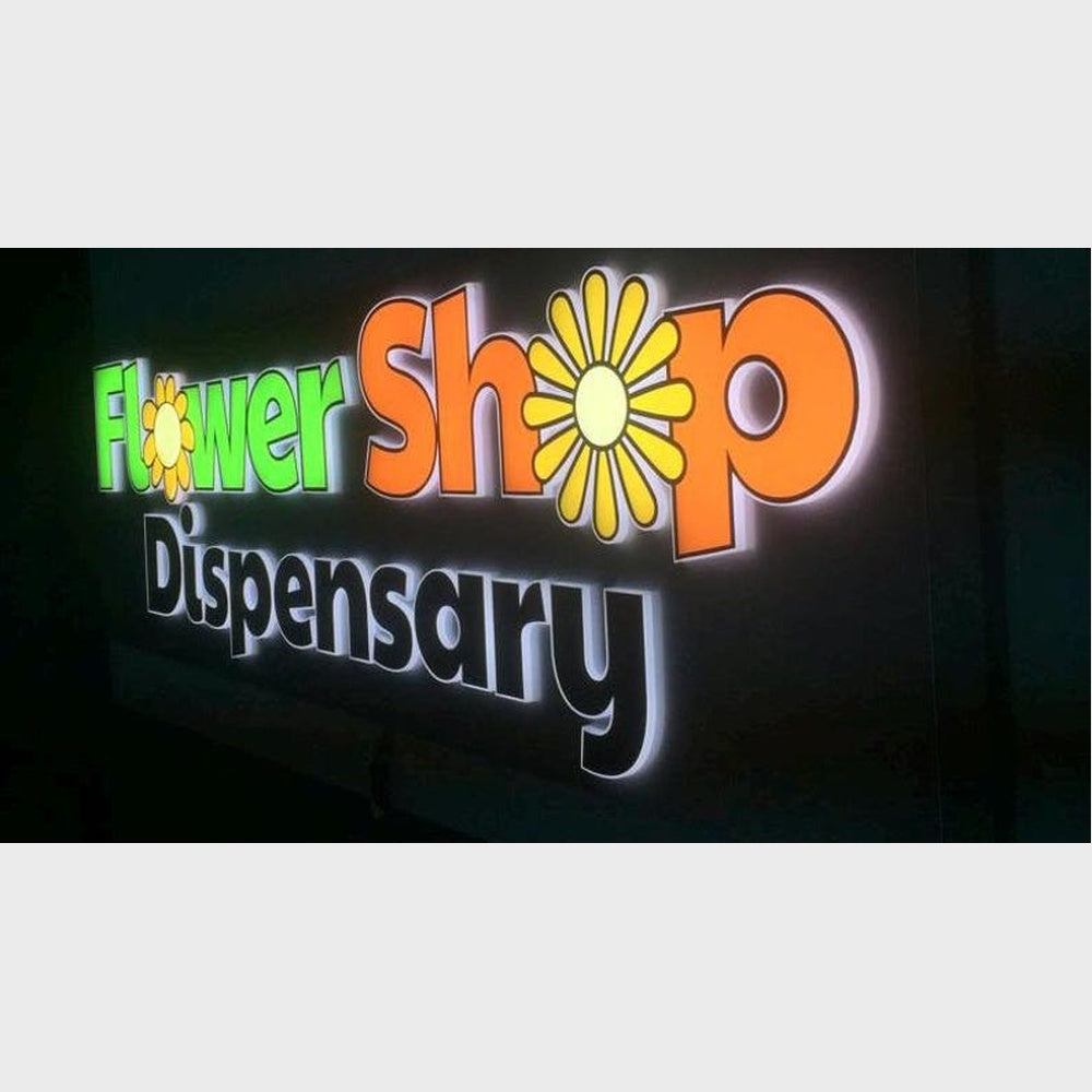 Flower Shop Dispensary 3D Frontlit And Backlit Channel Letter Led Light Sign