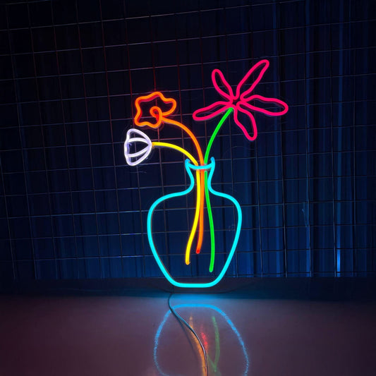 Flower Vase Led Sign