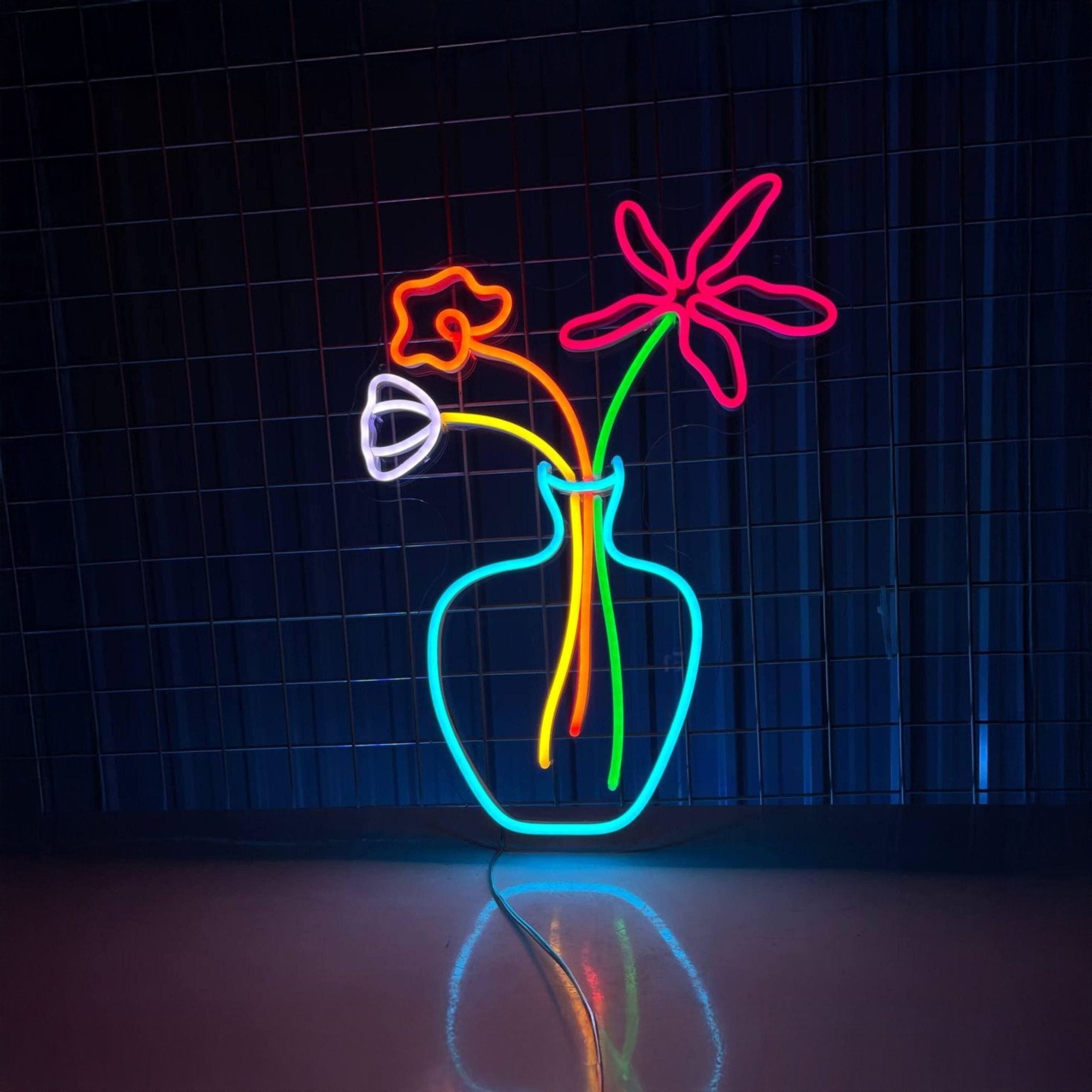 Flower Vase Led Sign - Shineneon