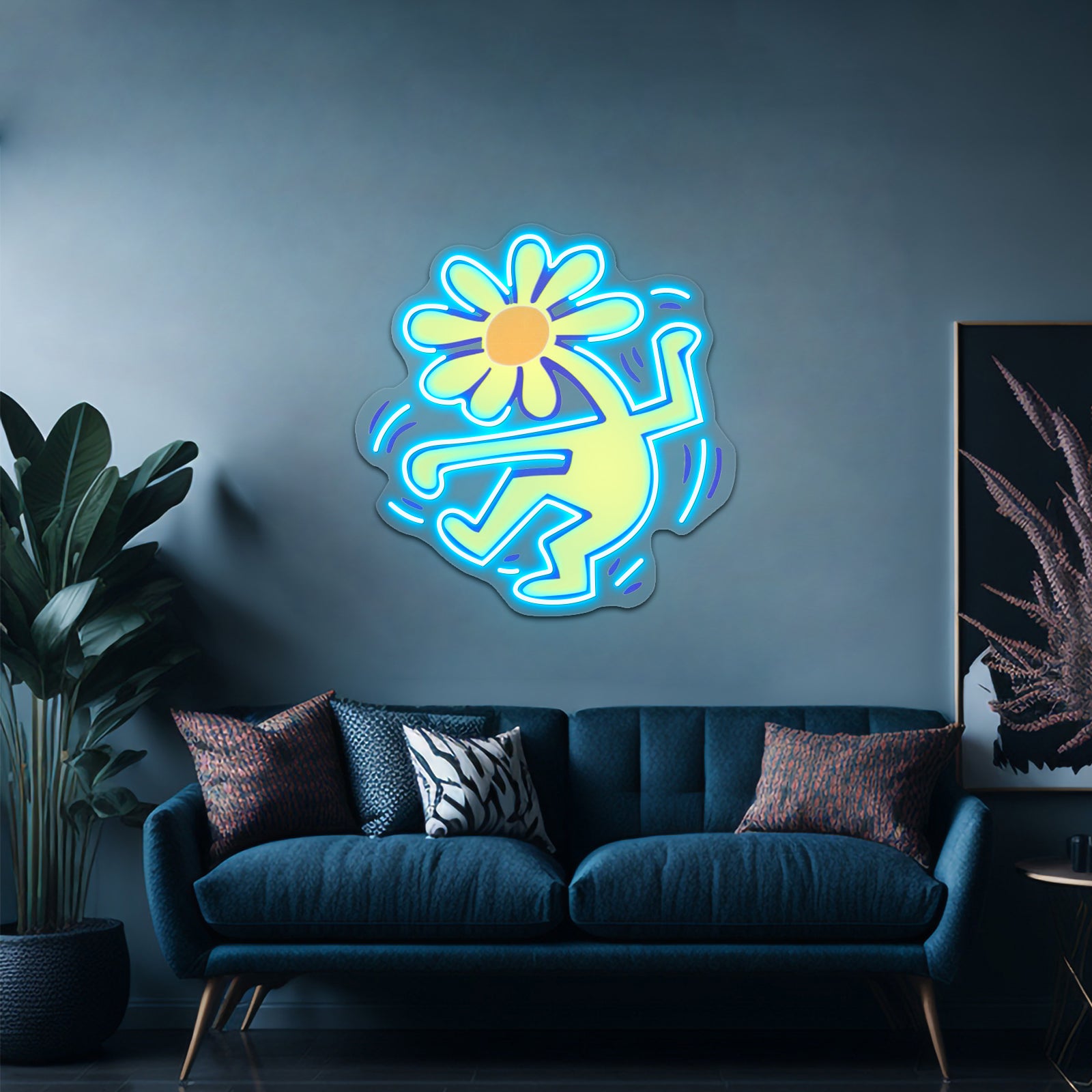 Flowerhead Artwork Personalized Light Up Sign | Shineneon