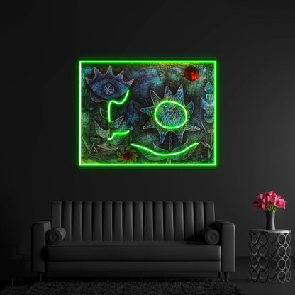 Flowers In The Night Wall Artwork Neon Signs