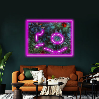 Flowers In The Night Wall Artwork Neon Signs