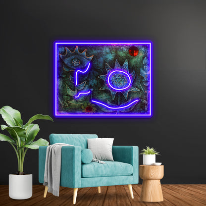 Flowers In The Night Wall Artwork Neon Signs