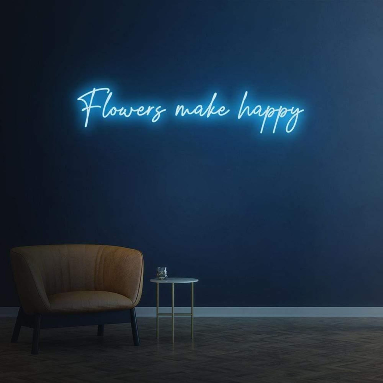 Flowers Make Happy Vibrant Led Neon Sign For Artistic Indoor Decor | Shineneon