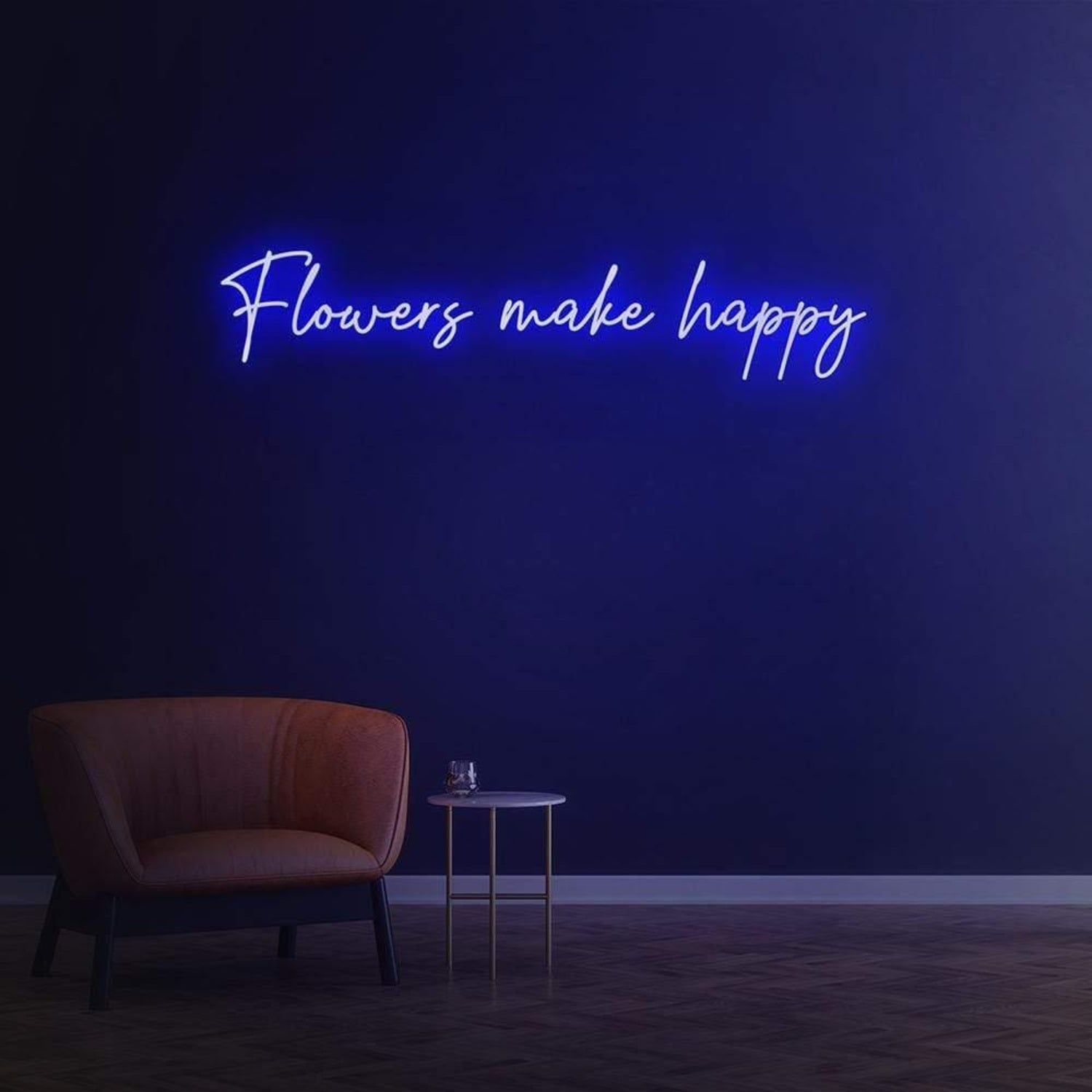 Flowers Make Happy Vibrant Led Neon Sign For Artistic Indoor Decor | Shineneon