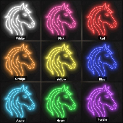 Flowing Mane Horse Head Vintage LED Neon Sign - Shineneon