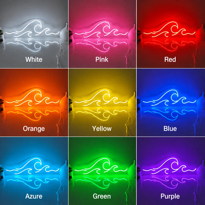 Flowing Wave Line Neon Sign LED Neon Sign color grid