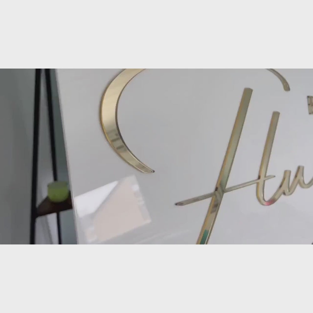 Fluoris Beauty Salon Acrylic Business Logo Sign