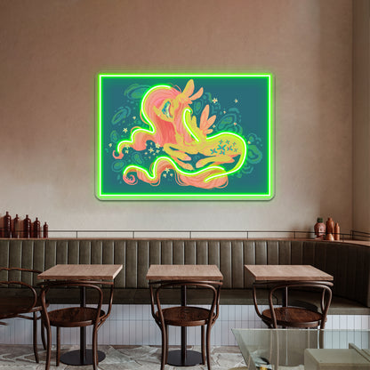 Fluttershy Abstract Art Wall Artwork Neon Signs