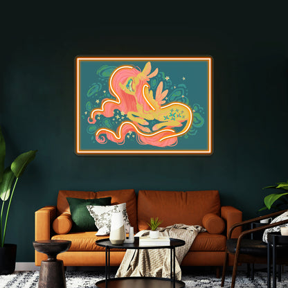 Fluttershy Abstract Art Wall Artwork Neon Signs