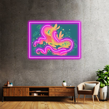 Fluttershy Abstract Art Wall Artwork Neon Signs