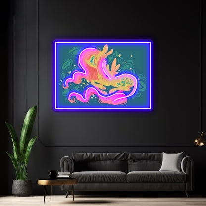 Fluttershy Abstract Art Wall Artwork Neon Signs