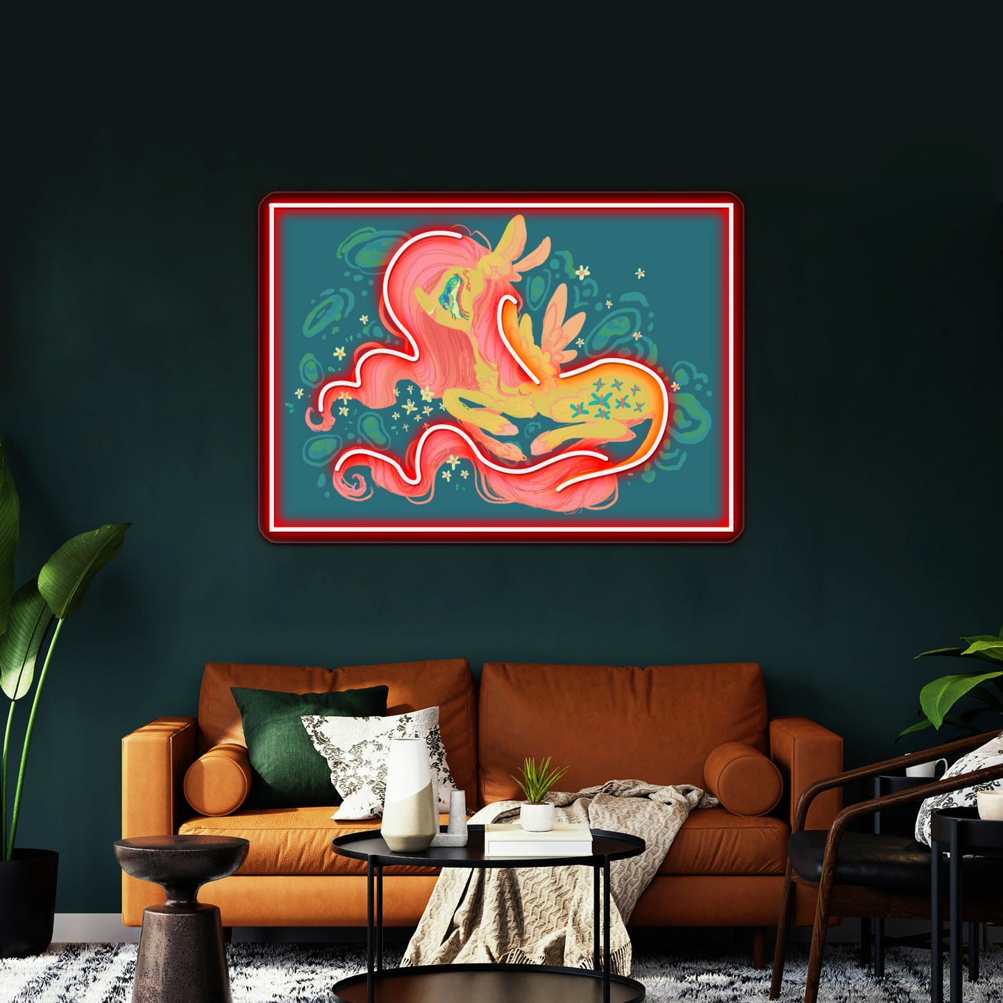 Fluttershy Abstract Art Wall Artwork Neon Signs