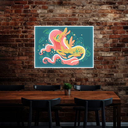 Fluttershy Abstract Art Wall Artwork Neon Signs