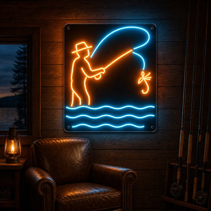 Fly Fishing LED Neon Sign Home Bar Wall Decoration high-converting product image