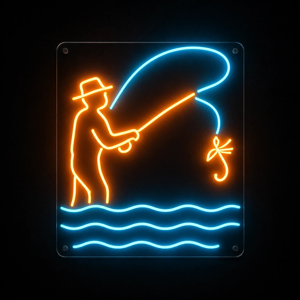 Fly Fishing LED Neon Sign Home Bar Wall Decoration main product image