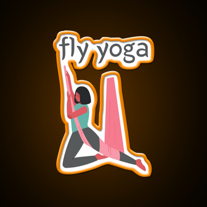 Fly Yoga Simple Yoga Led Neon Sign For Wellness Space Rgb Color