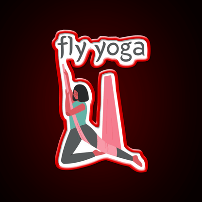 Fly Yoga Simple Yoga Led Neon Sign For Wellness Space Rgb Color - Shineneon