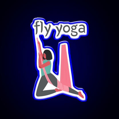 Fly Yoga Simple Yoga Led Neon Sign For Wellness Space Rgb Color - Shineneon