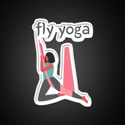 Fly Yoga Simple Yoga Led Neon Sign For Wellness Space Rgb Color