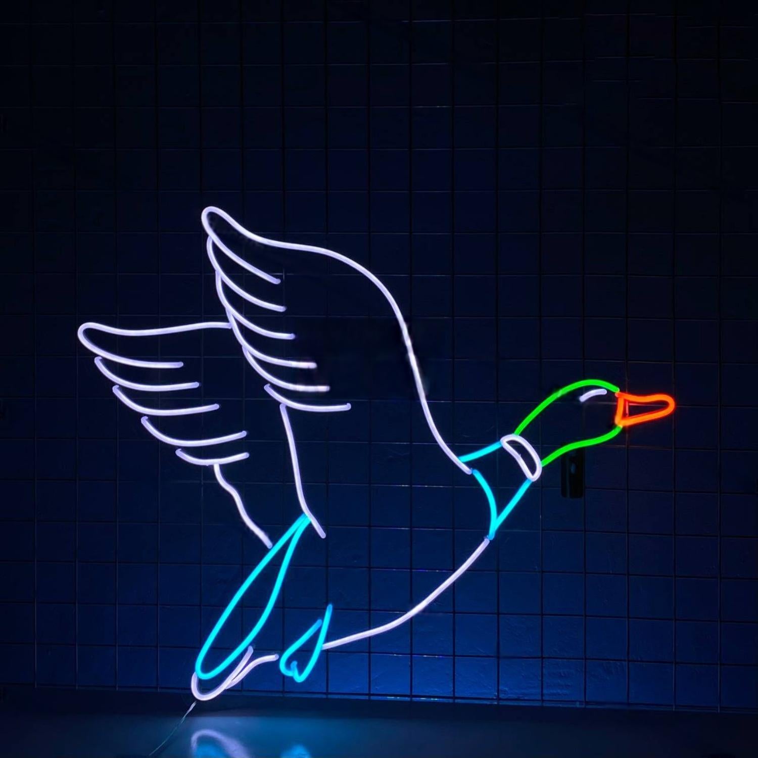 Flying Duck Led Neon Sign Duck Room Wall Art Decor | Shineneon