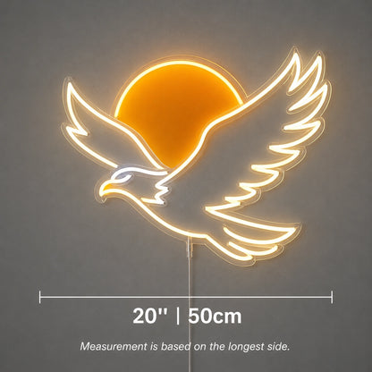 Flying Eagle Sunrise Neon Sign LED Neon Sign size image