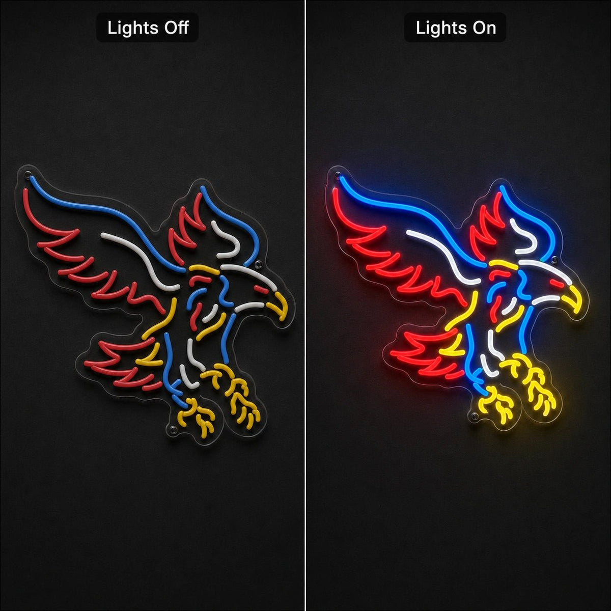 Flying Eagle With Talons LED Neon Sign - Shineneon