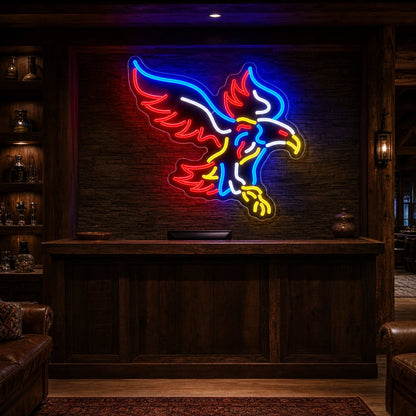Flying Eagle With Talons LED Neon Sign Home Bar Wall Decoration real lifestyle scene