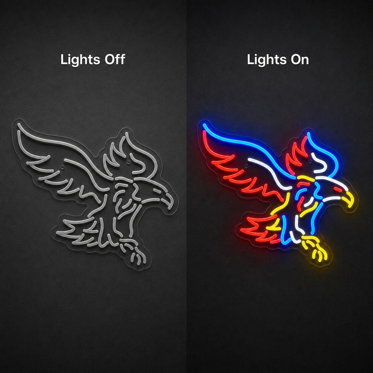 Flying Eagle With Talons LED Neon Sign Man Cave Neon Sign - Shineneon